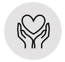 hands holding a heart icon