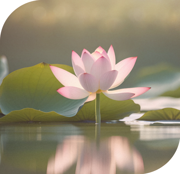 a water lily flower on a pond